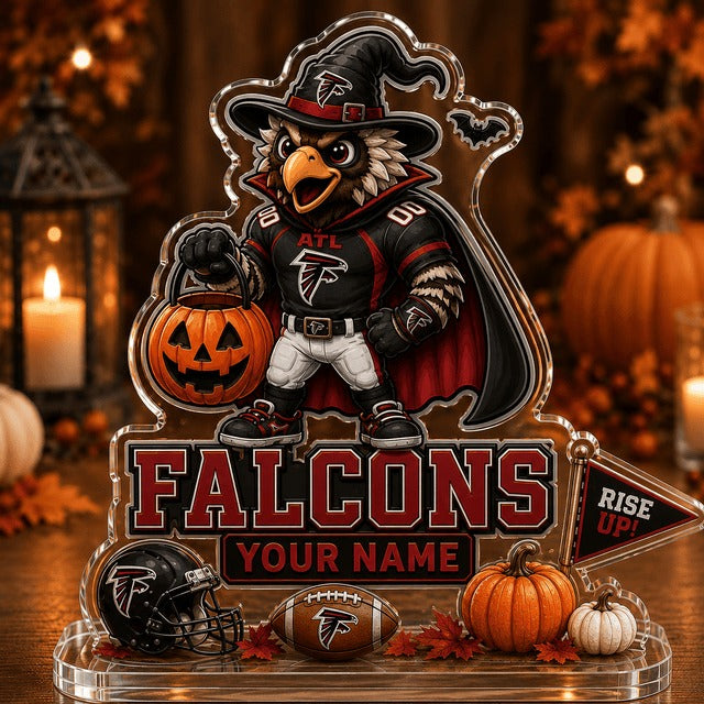 AF NFL Halloween Acrylic Block Plaque Personalized Gift For Fan