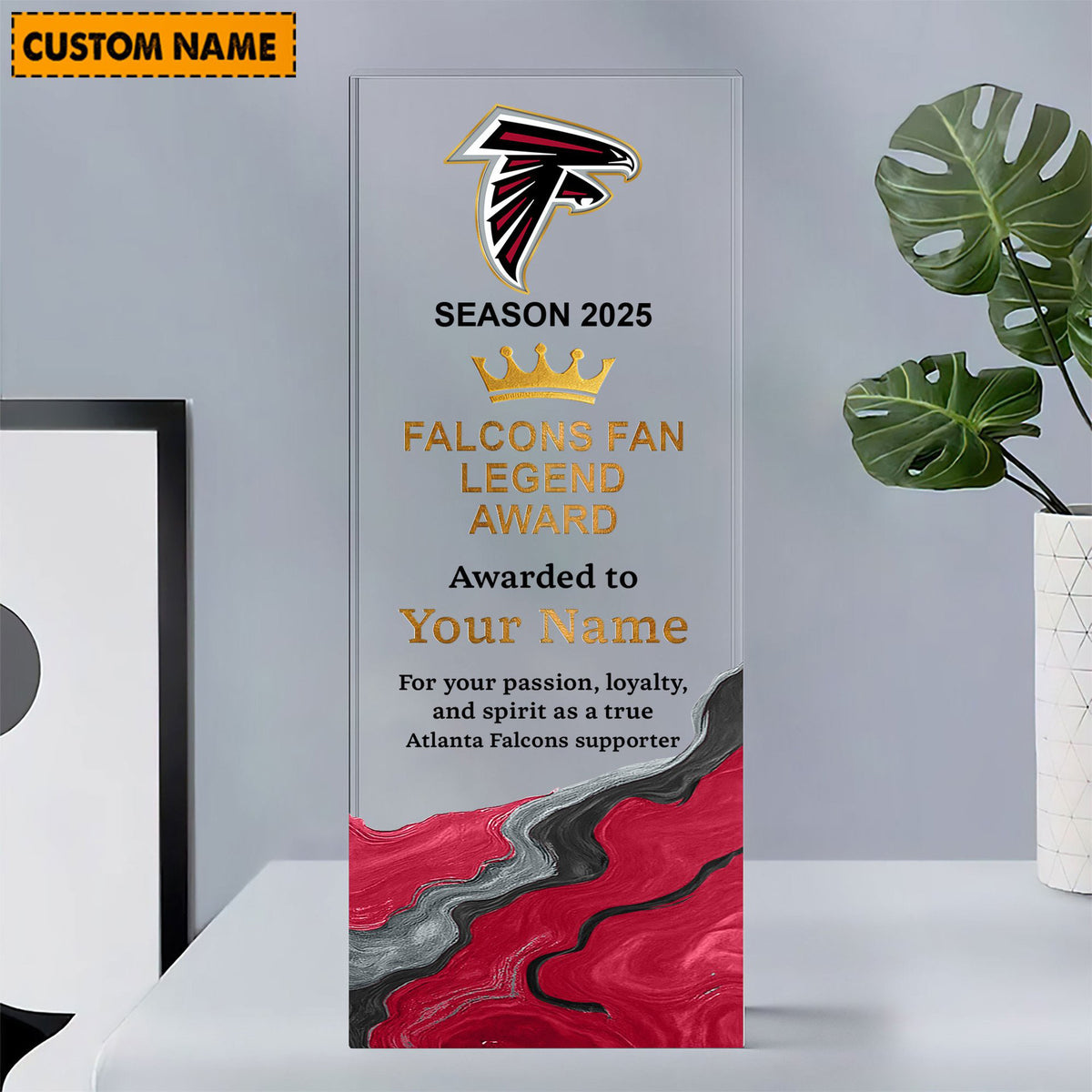 AF NFL Personalized Acrylic Award Plaque Funny Christmas Gift For Family