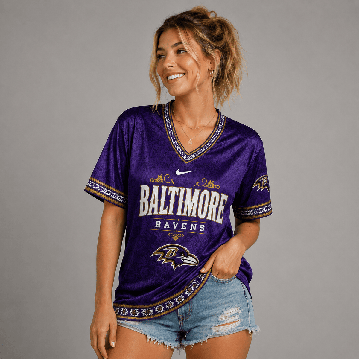 BR Premium NFL Classic Floral Satin Shirt