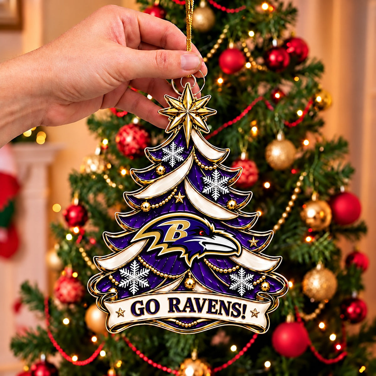 BR x NFL Christmas KICKOFF Personalized Acrylic Ornament