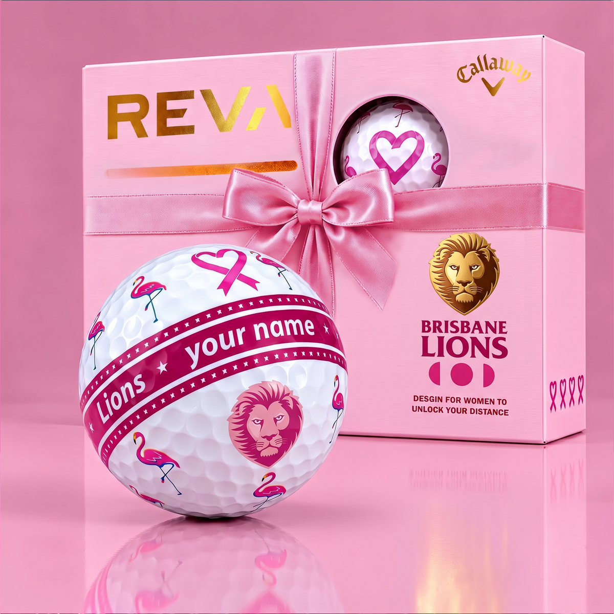 CALLAWAY REVA X PREMIUM AFL BL DELUXE PERSONALIZED GOLF BALL FOR WOMEN TOURNAMENT LIMITED EDITION V03
