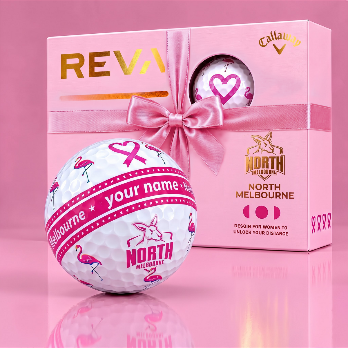 CALLAWAY REVA X PREMIUM AFL MN DELUXE PERSONALIZED GOLF BALL FOR WOMEN TOURNAMENT LIMITED EDITION V03