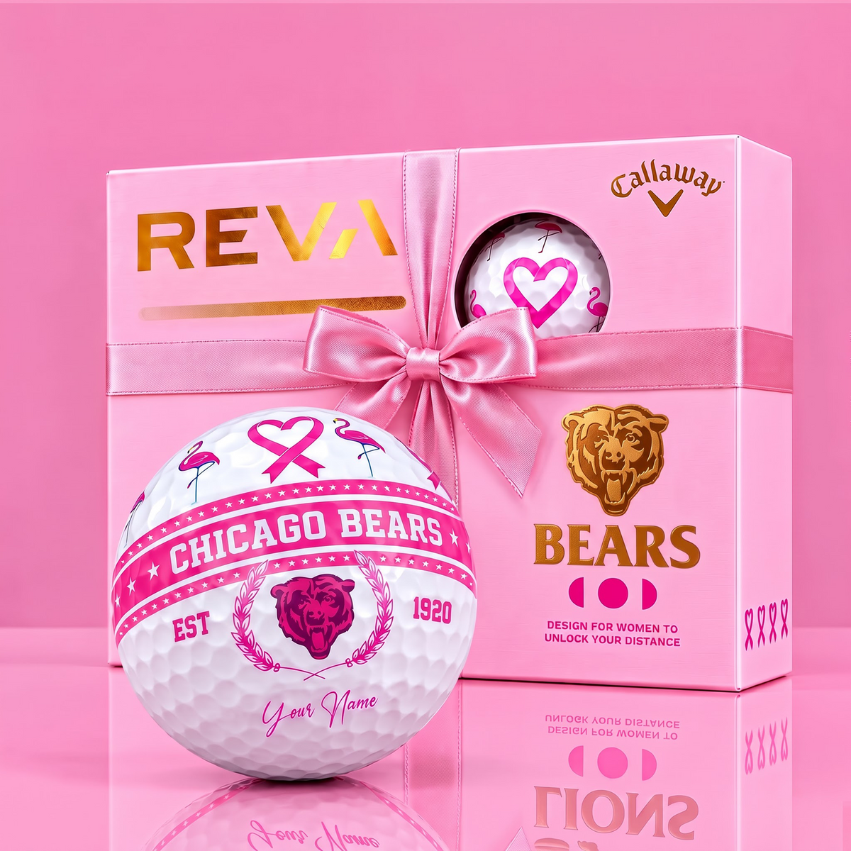 CALLAWAY REVA X PREMIUM NFL CB DELUXE PERSONALIZED GOLF BALL FOR WOMEN TOURNAMENT LIMITED EDITION V2