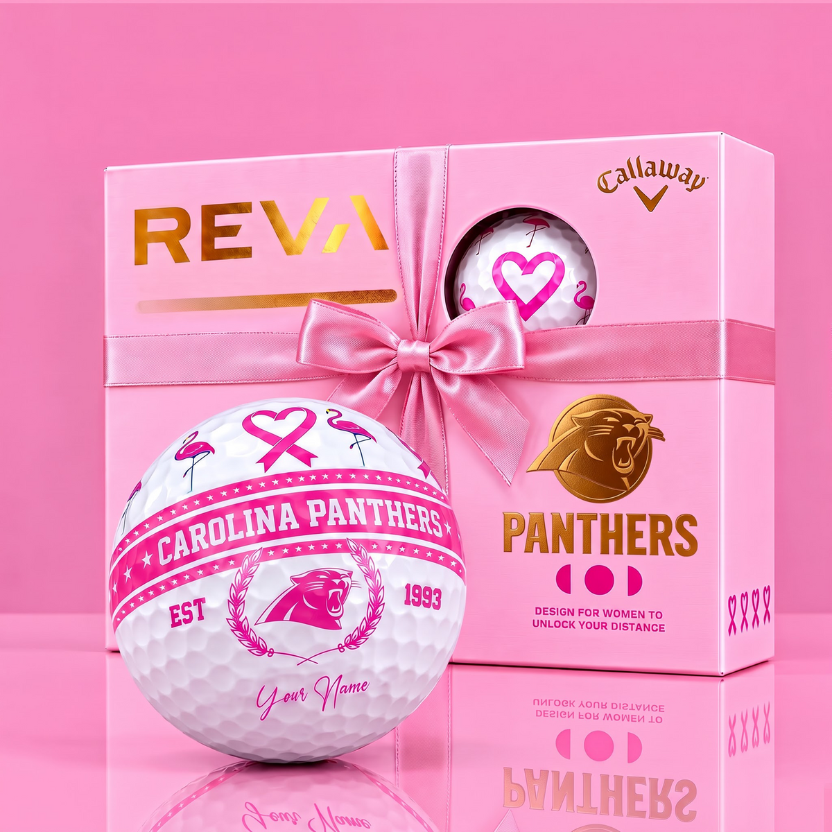 CALLAWAY REVA X PREMIUM NFL CP DELUXE PERSONALIZED GOLF BALL FOR WOMEN TOURNAMENT LIMITED EDITION V2
