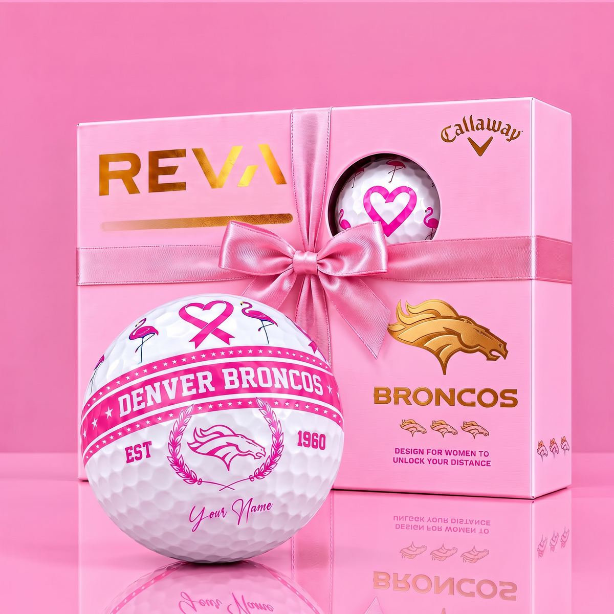 CALLAWAY REVA X PREMIUM NFL DB DELUXE PERSONALIZED GOLF BALL FOR WOMEN TOURNAMENT LIMITED EDITION V2