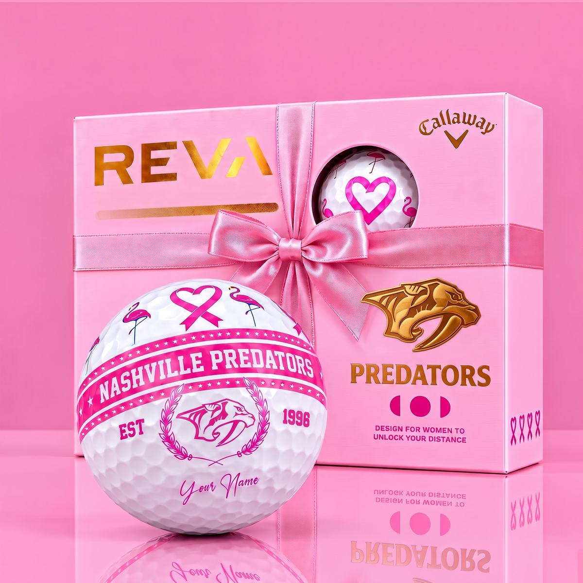 CALLAWAY REVA X PREMIUM NHL NP DELUXE PERSONALIZED GOLF BALL FOR WOMEN TOURNAMENT LIMITED EDITION V2