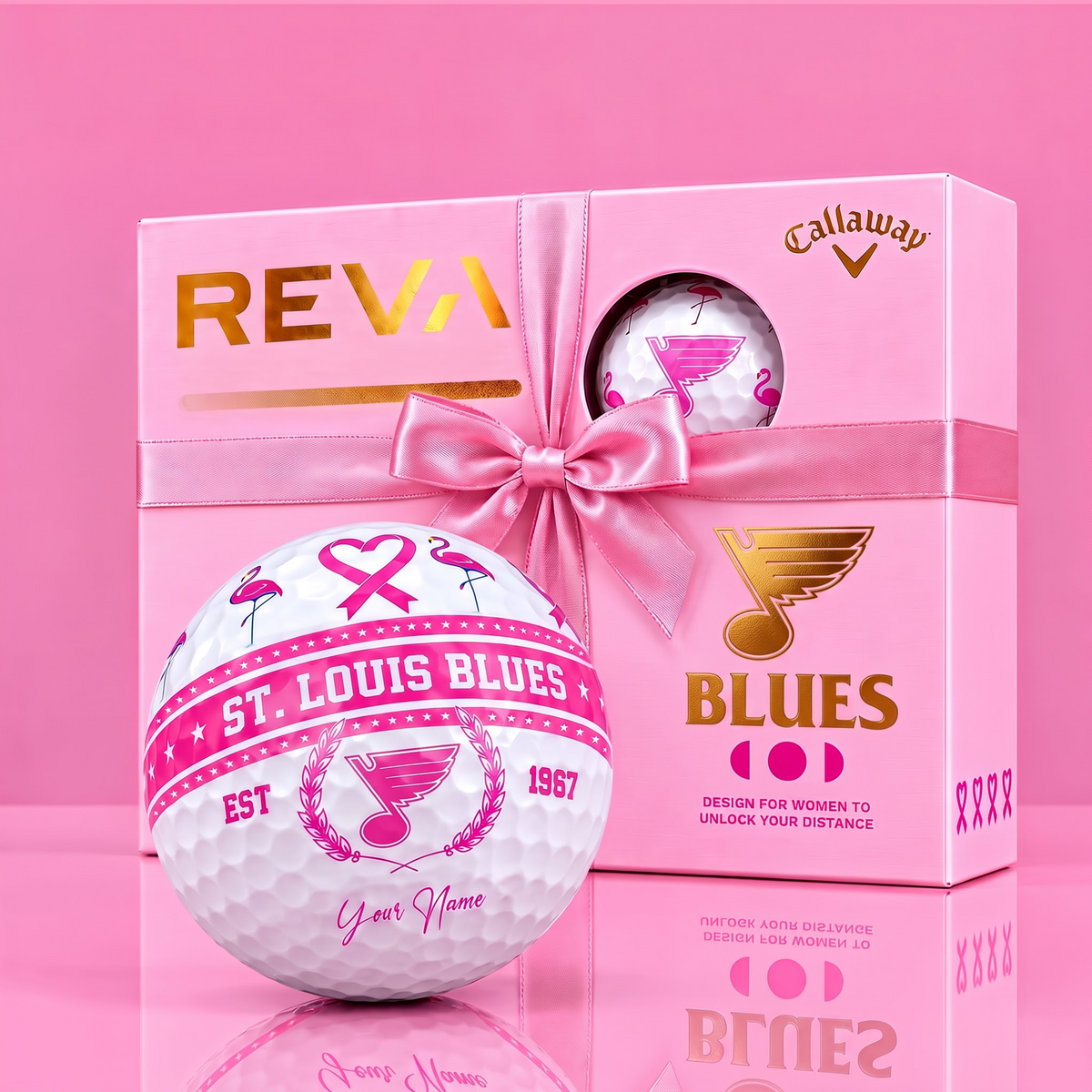 CALLAWAY REVA X PREMIUM NHL SLB DELUXE PERSONALIZED GOLF BALL FOR WOMEN TOURNAMENT LIMITED EDITION V2