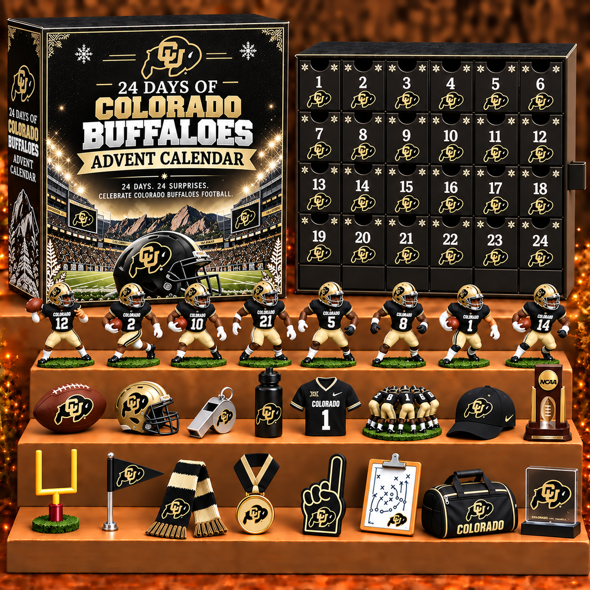 CB x NCAA Personalized 24 Days Of American Football Advent Calendar Blink Box