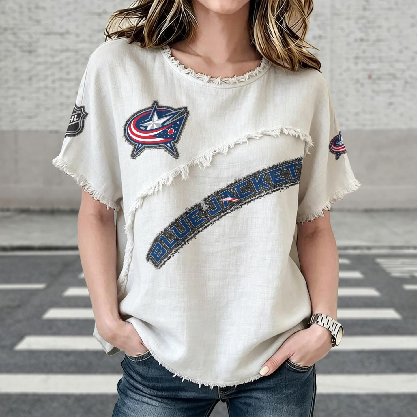CBJ x NHL Women’???s Vintage O-Neck 2905 DatND DVT