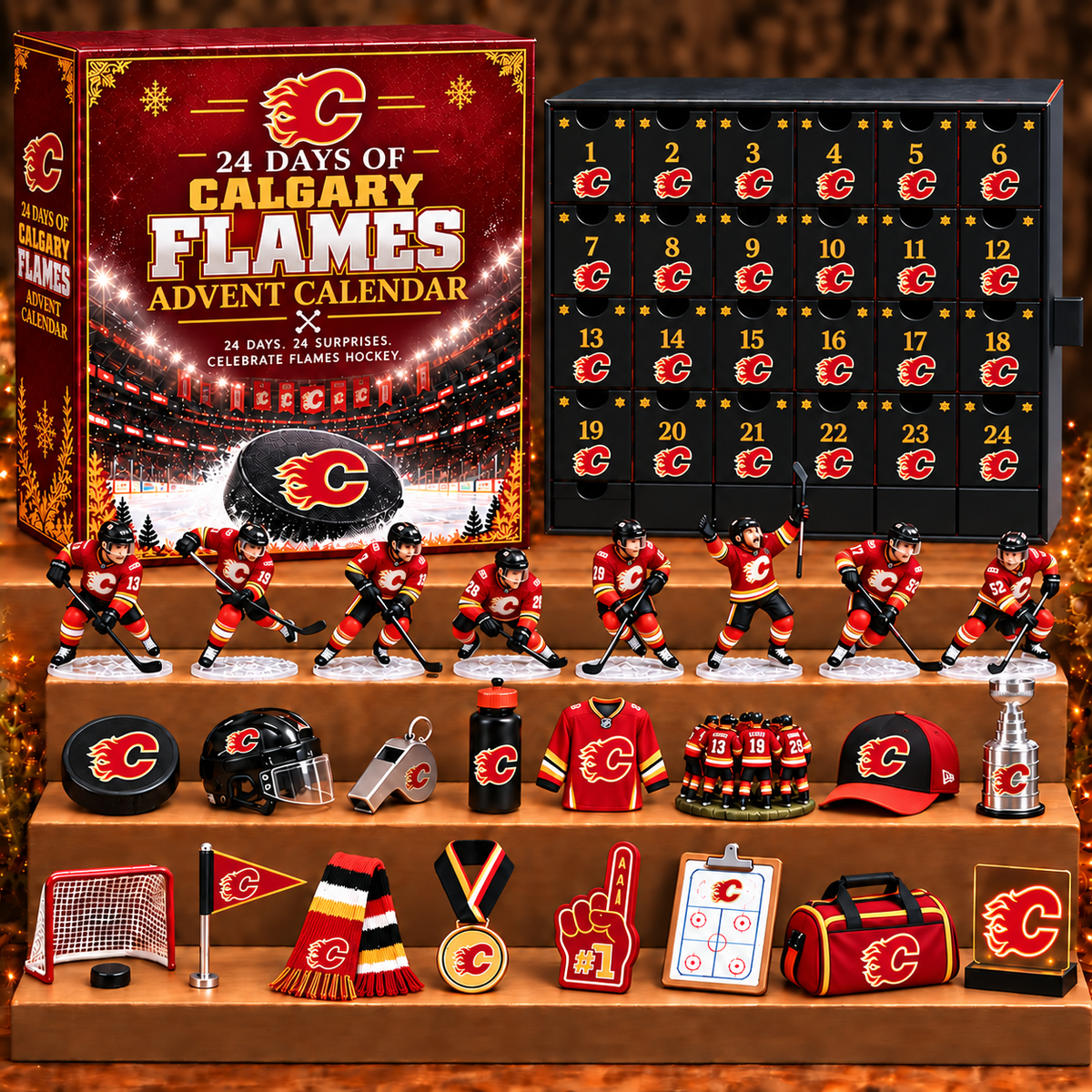 CF x NHL Personalized 24 Days Of Hockey Ice Advent Calendar Blink Box