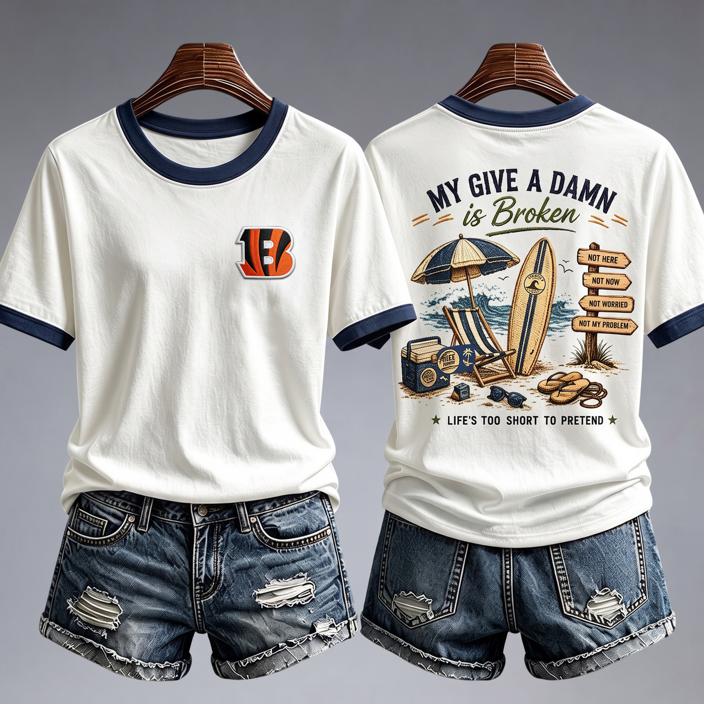 CIN x NFL My Give A Damn Is Broken Shirt