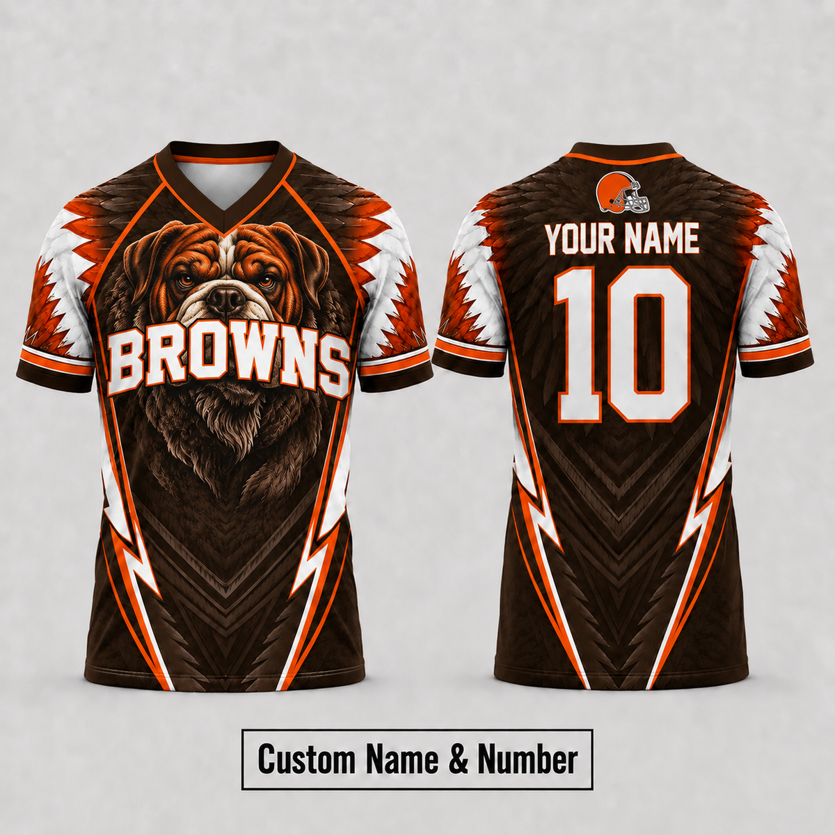 CLE Premium NFL Custom Name And Number Jersey For Fierce Football Fans