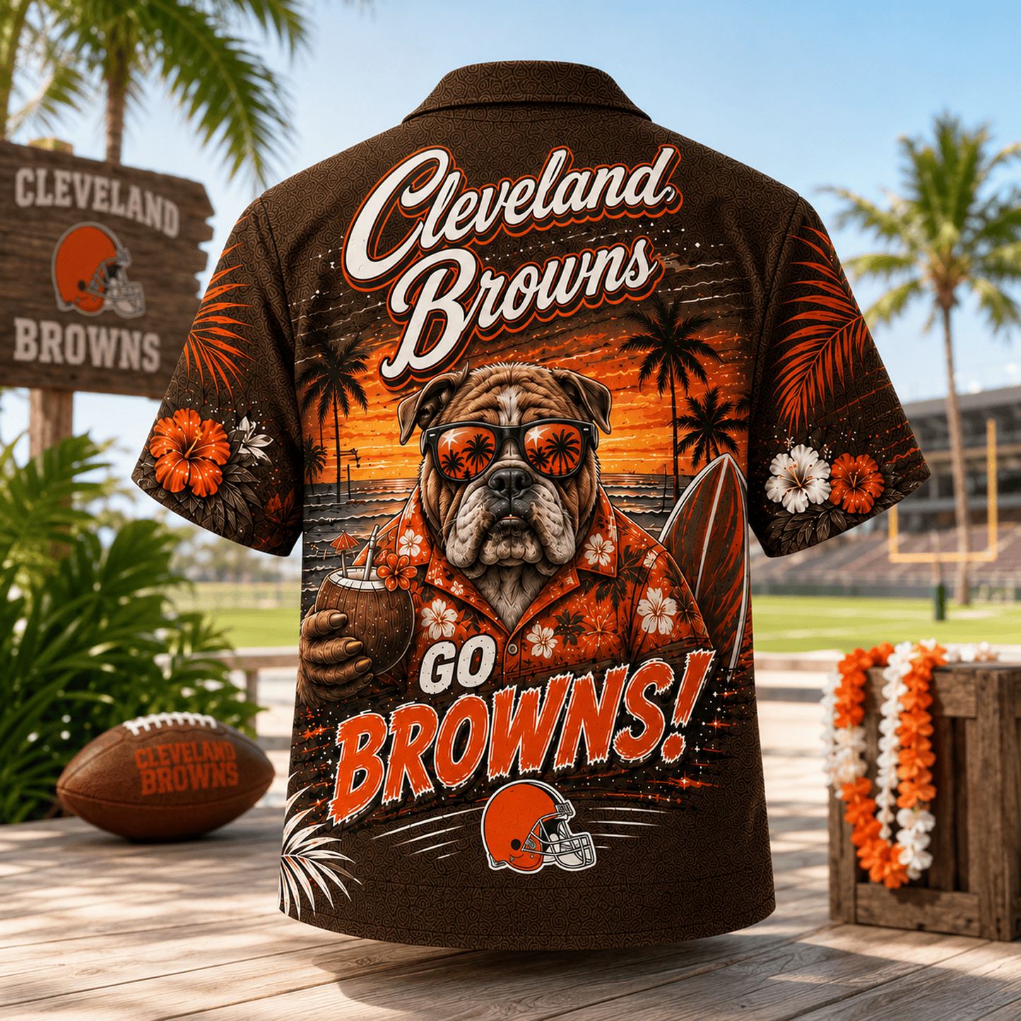 CLE x NFL Premium Beach Vibes Hawaiian Shirt