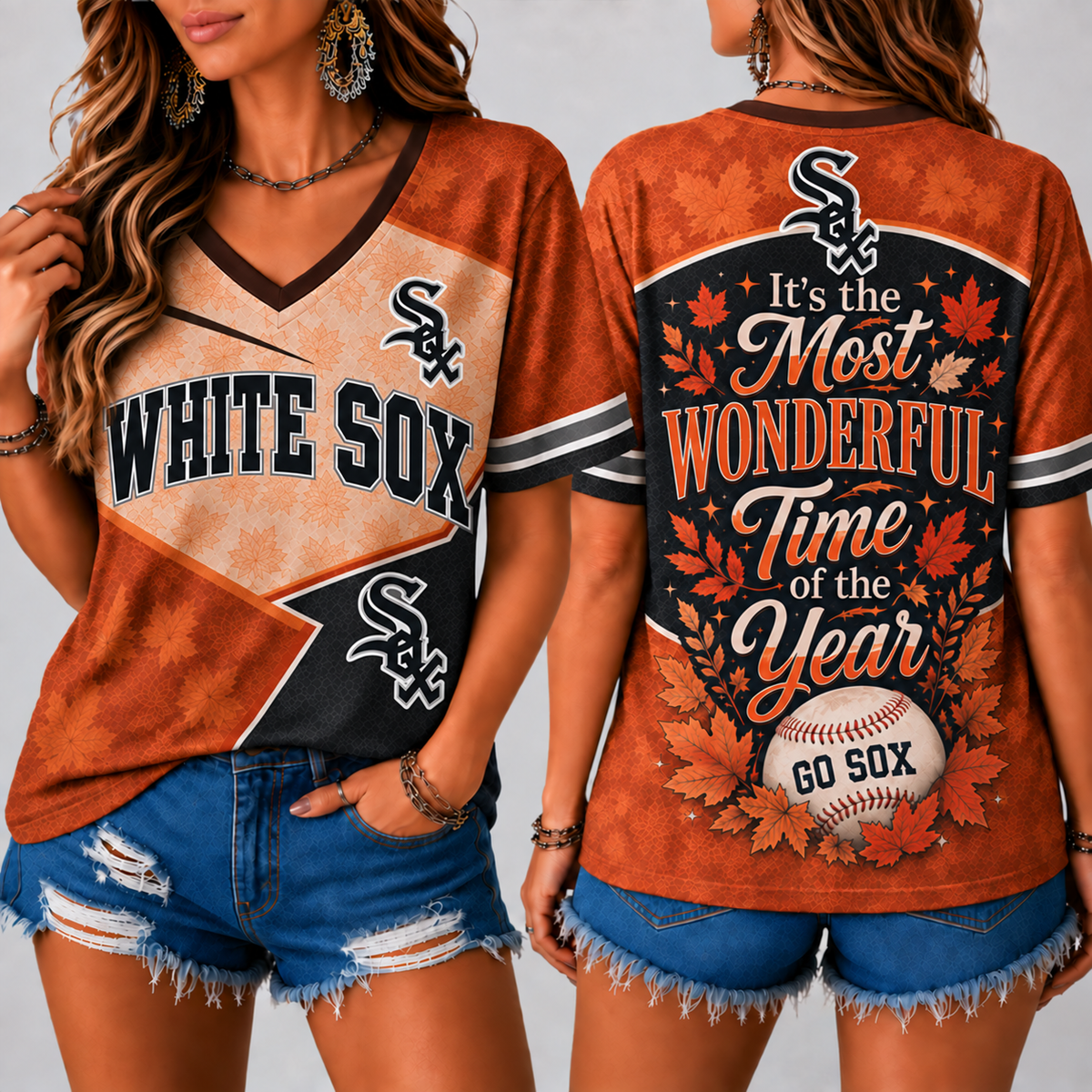 CWS Premium MLB Fall Game Day V-Neck Shirt