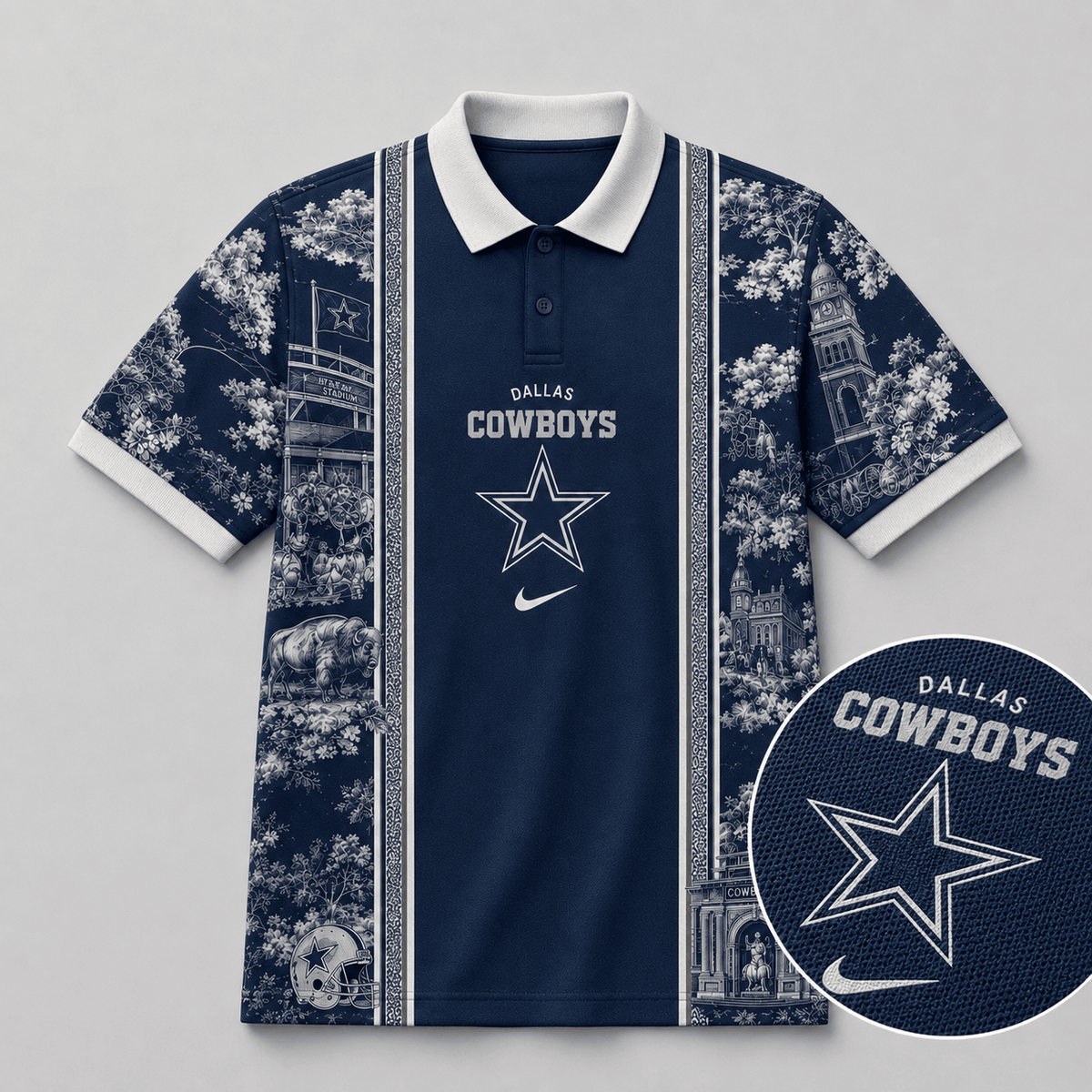 DC Premium NFL Heritage Cityscape Polo Shirt for Loyal Fans