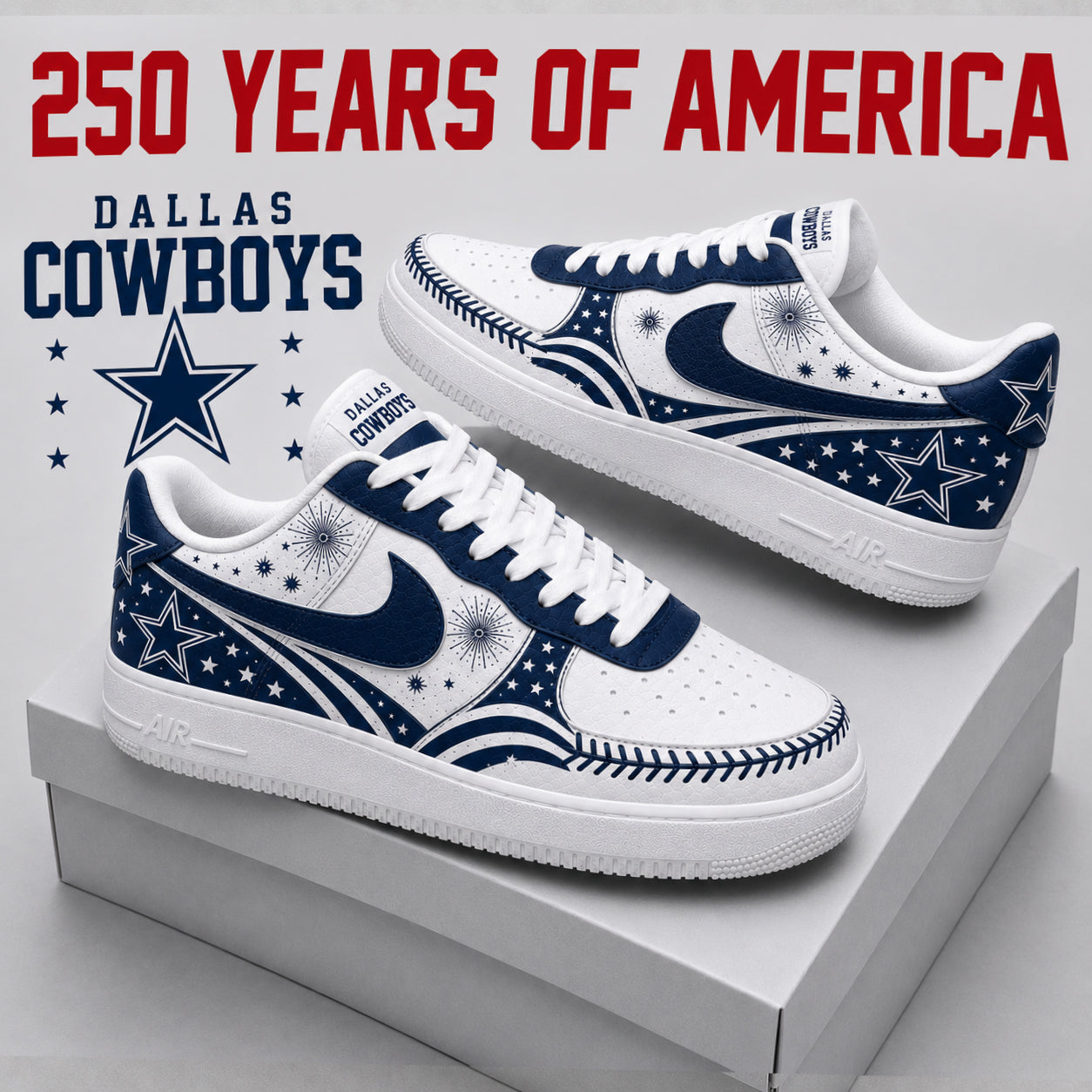 DC x NFL Premium AF1 Sneaker Gift For Fan