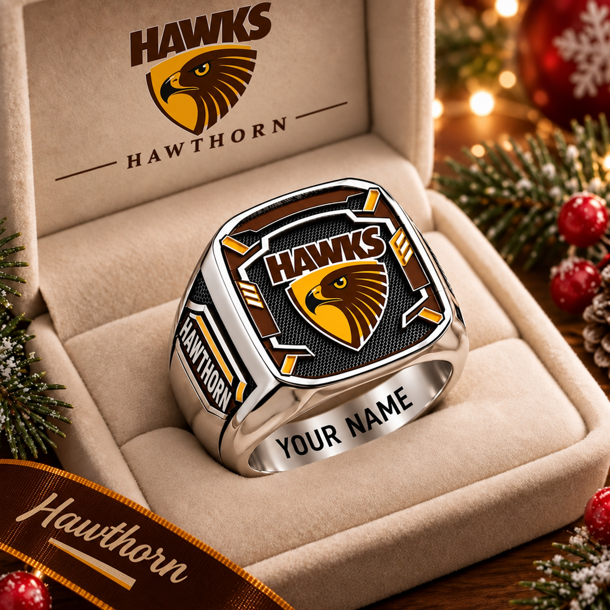 Exclusive AFL x HH Personalized Name Ring