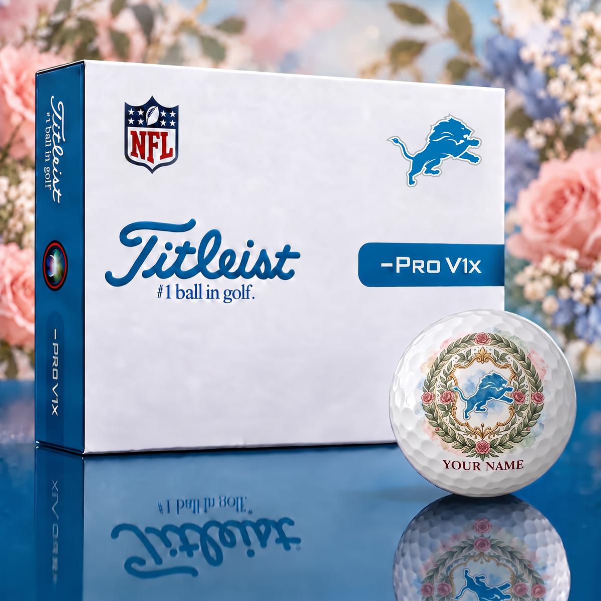 Exclusive Floral NFL x DET Golf Ball