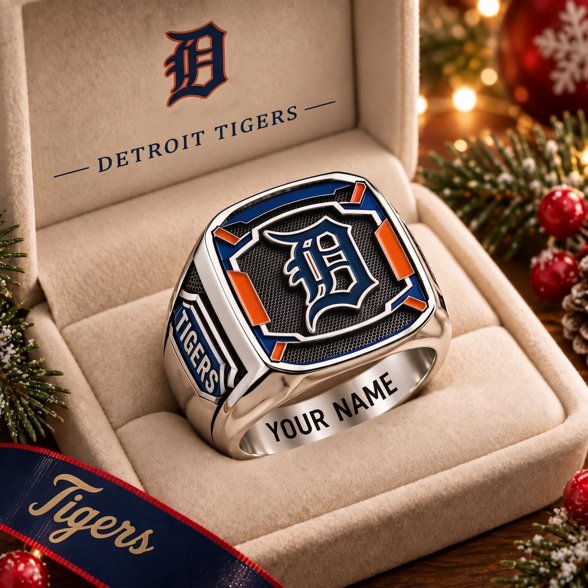 Exclusive MLB x DET Personalized Name Ring