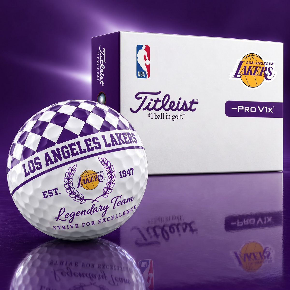Exclusive NBA x LAL Legendary Team V6 Golf Ball