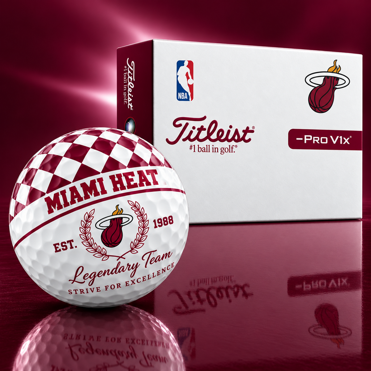 Exclusive NBA x MIA Legendary Team V6 Golf Ball