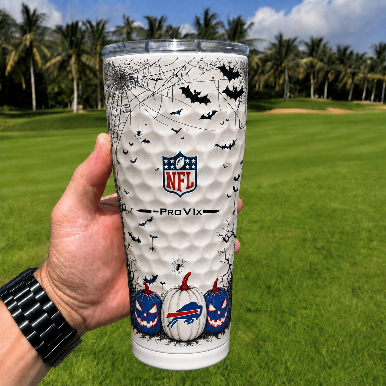 Exclusive NFL x BUF Halloween V2 Monogram Golf Tumbler