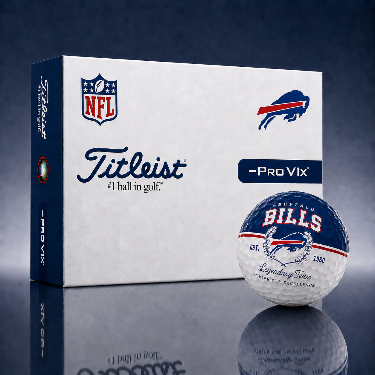 Exclusive NFL x BUF Legendary Team Golf Ball