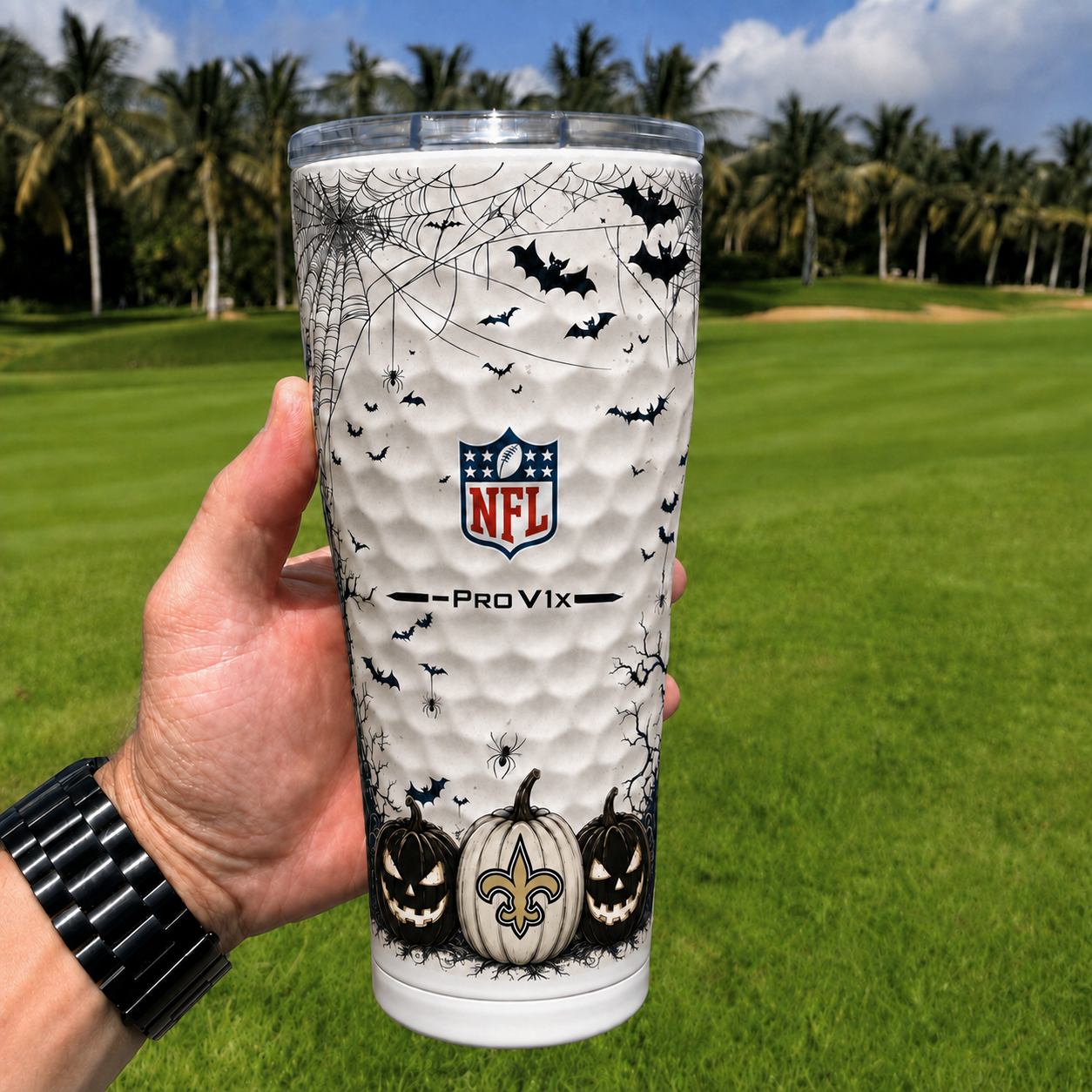 Exclusive NFL x NO Halloween V2 Monogram Golf Tumbler
