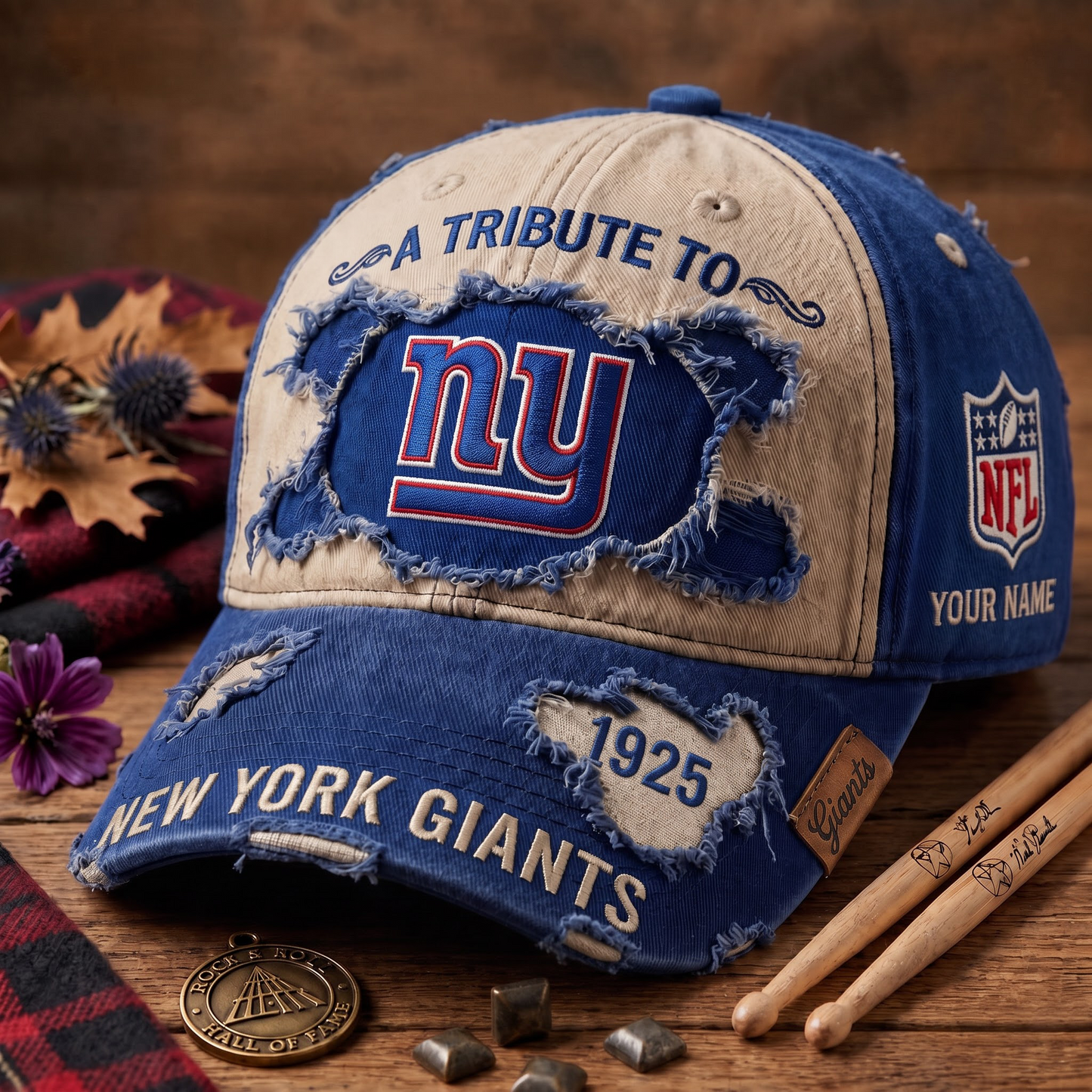 Exclusive NFL x NYG Personalized Name Cap