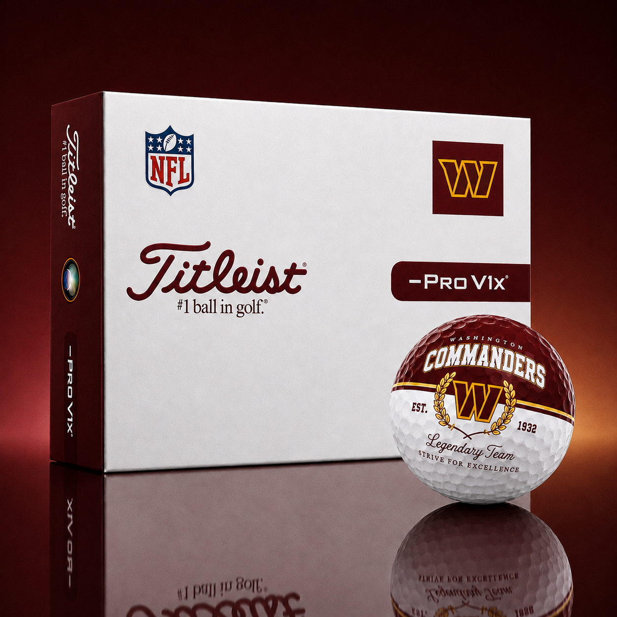 Exclusive NFL x WAS Legendary Team Golf Ball