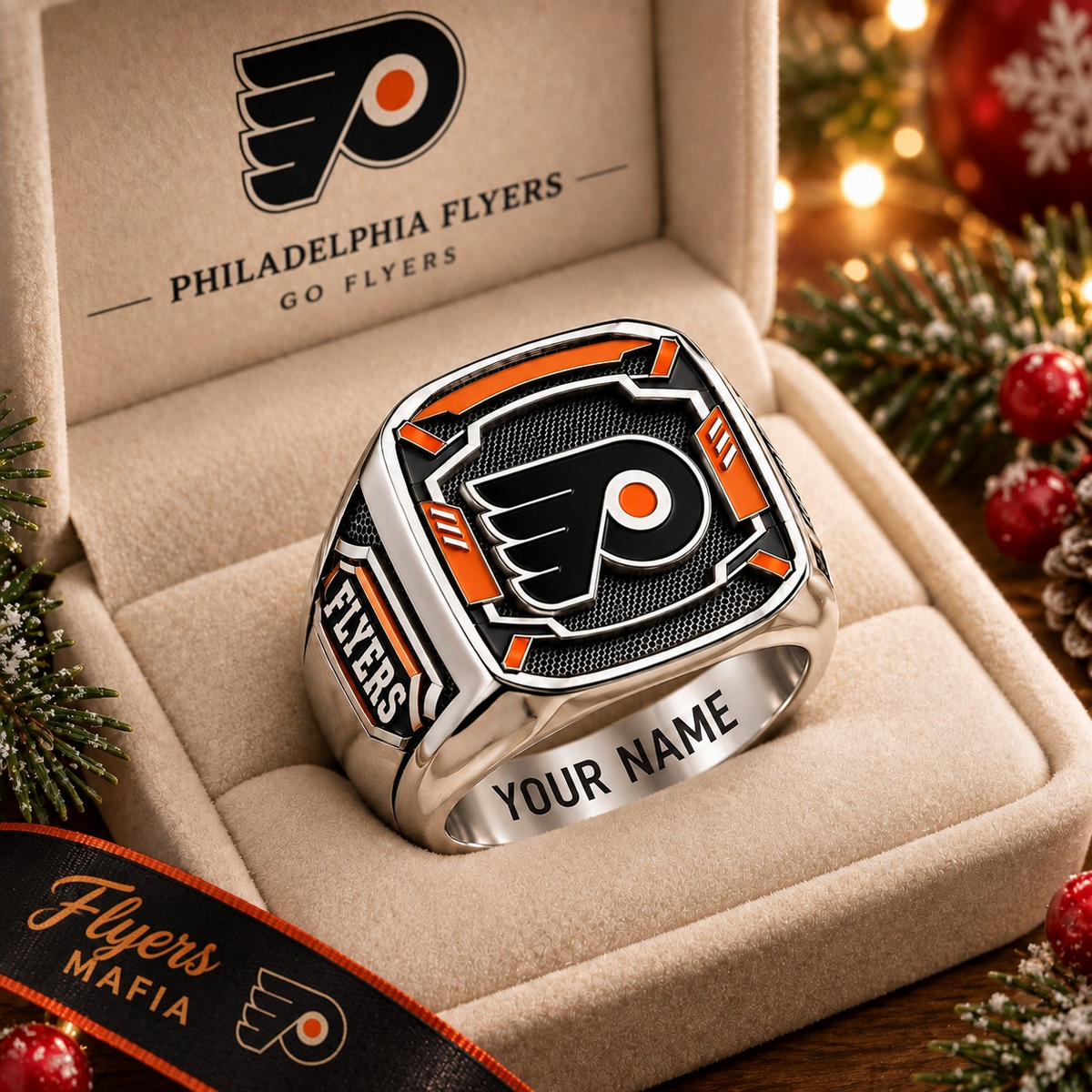 Exclusive NHL x PHI Personalized Name Ring