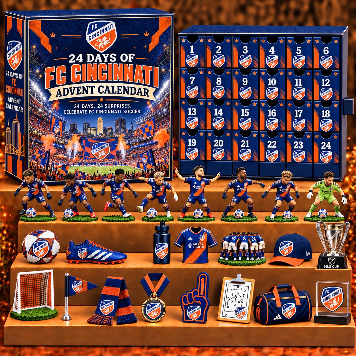 FCC x MLS Personalized 24 Days Of Soccer Calendar Blink Box