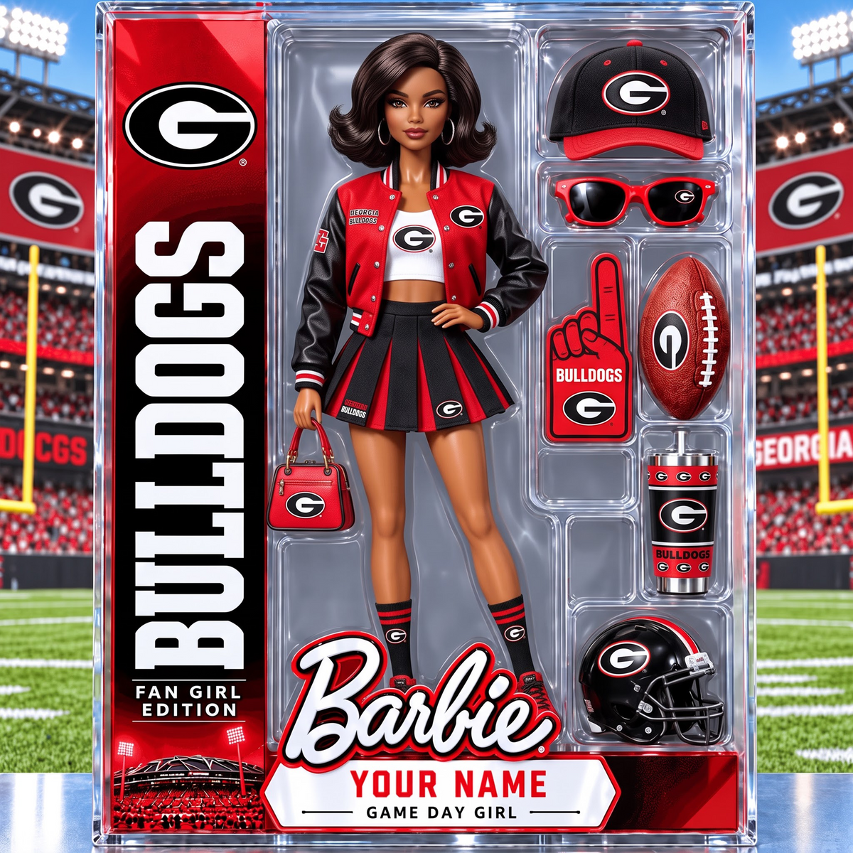 PREMIUM NCAA X GB EXCLUSIVE BARBIE PERSONALIZED Acrylic Block Plaque Gifts For Fan - Limited Edition