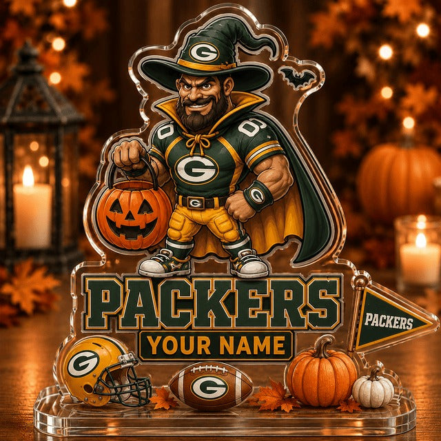 GBP NFL Halloween Acrylic Block Plaque Personalized Gift For Fan