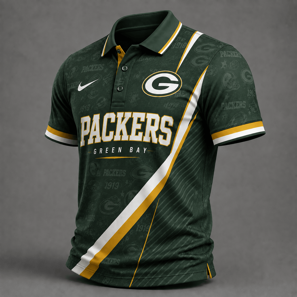 GBP Premium NFL Diagonal Stripe Polo Shirt