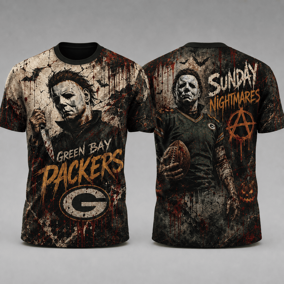 GBP Premium NFL Michael Myers Sunday Nightmares 3D T-Shirt For Horror Football Fans