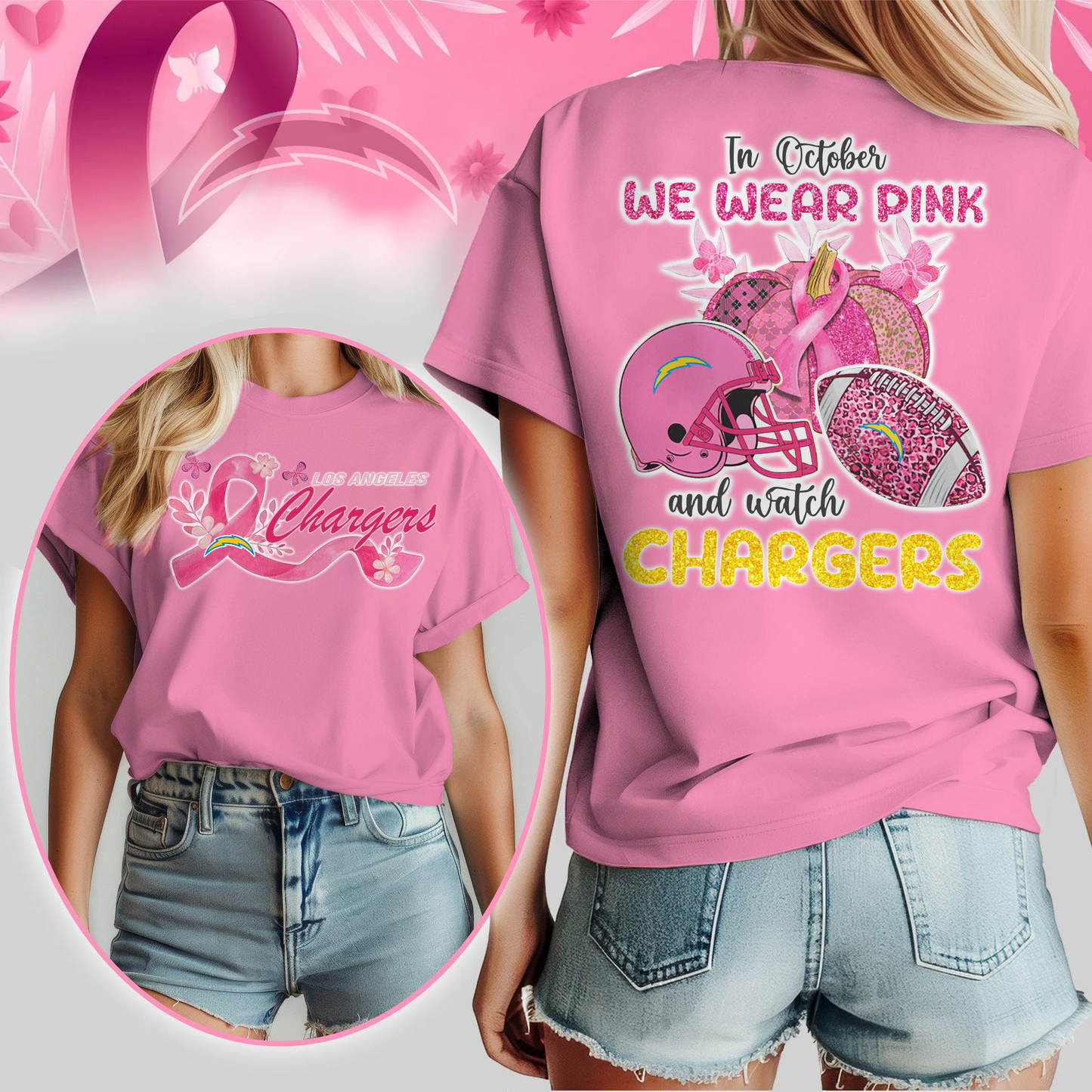 In October We Wear Pink And Watch LAC Shirt 300626