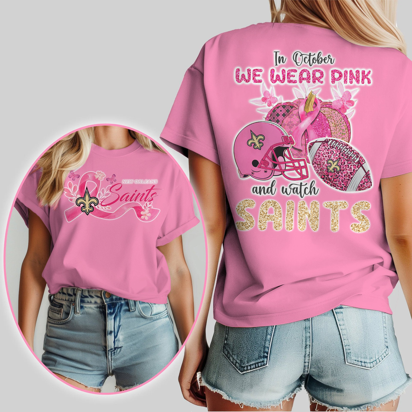 In October We Wear Pink And Watch NOS Shirt 300626