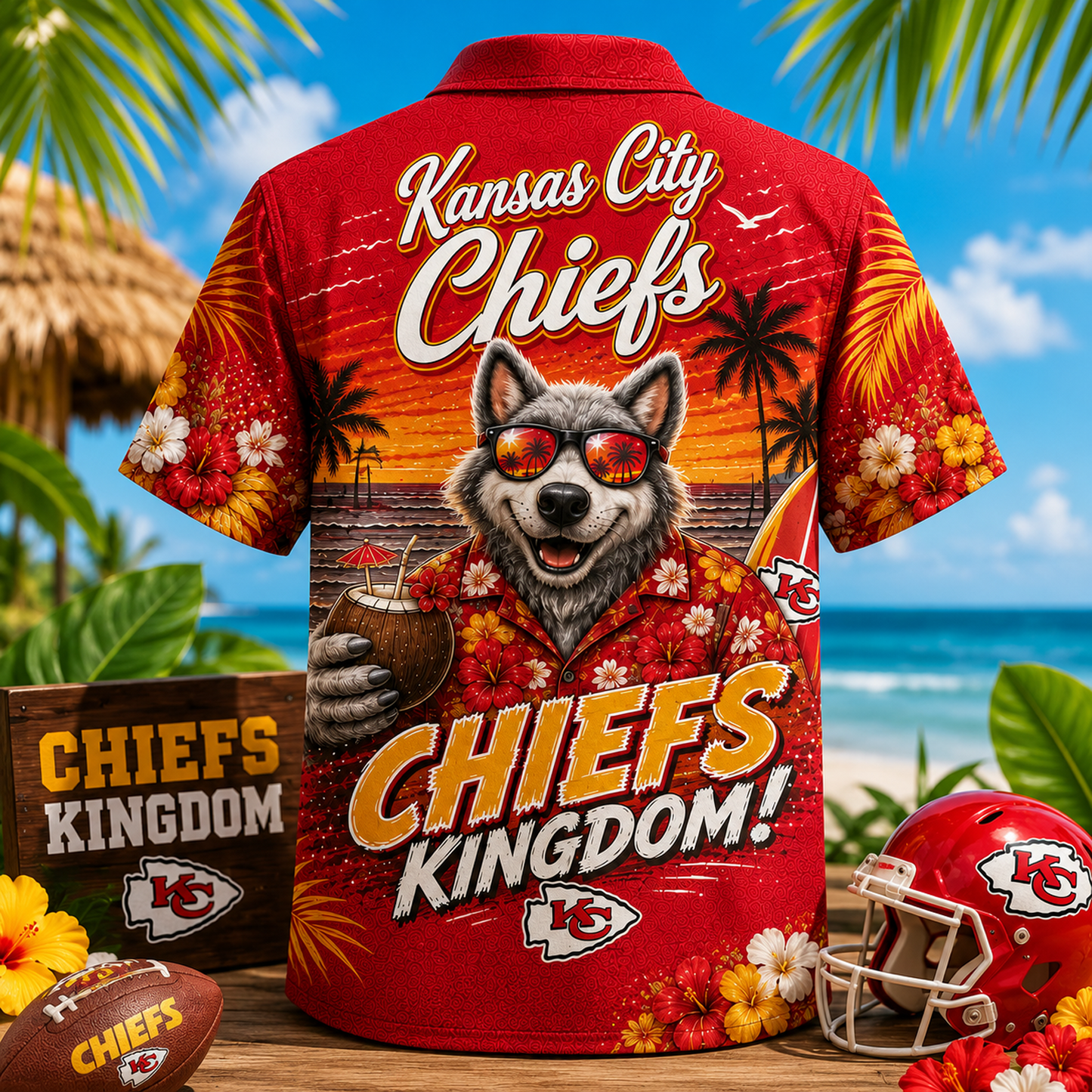 KC x NFL Premium Beach Vibes Hawaiian Shirt