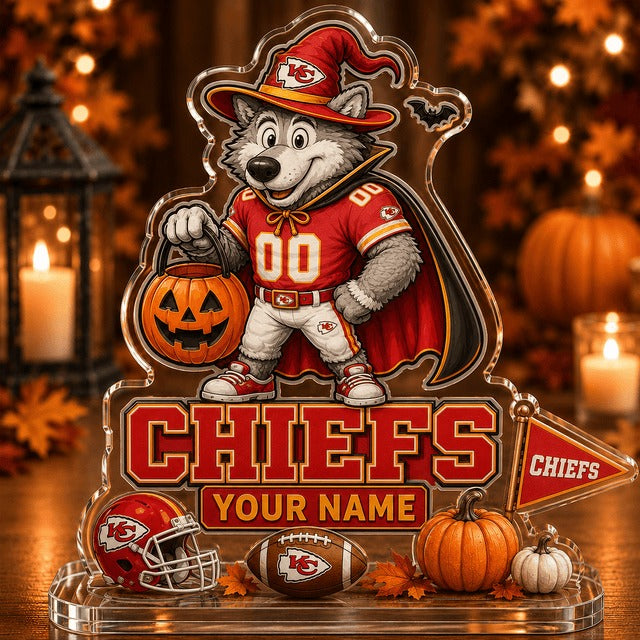 KCC NFL Halloween Acrylic Block Plaque Personalized Gift For Fan