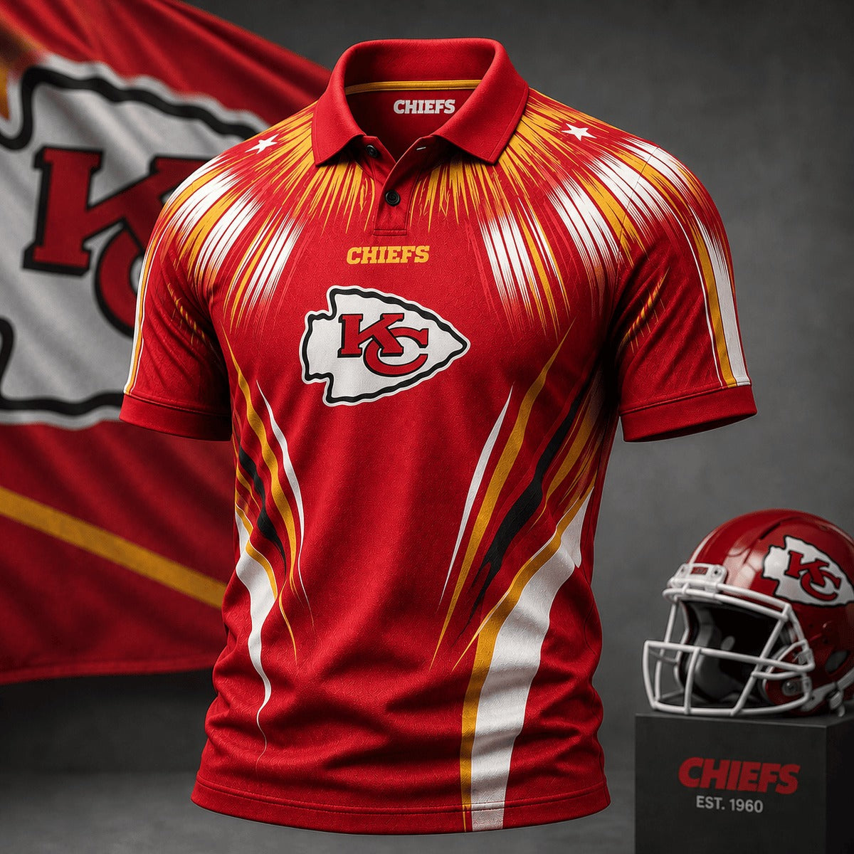 KCC Premium NFL Victory Rush Polo Shirt