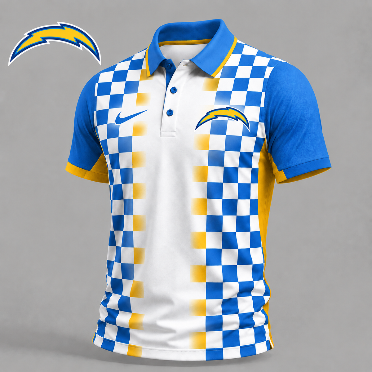 LAC Premium NFL Checkered Fade Polo Shirt
