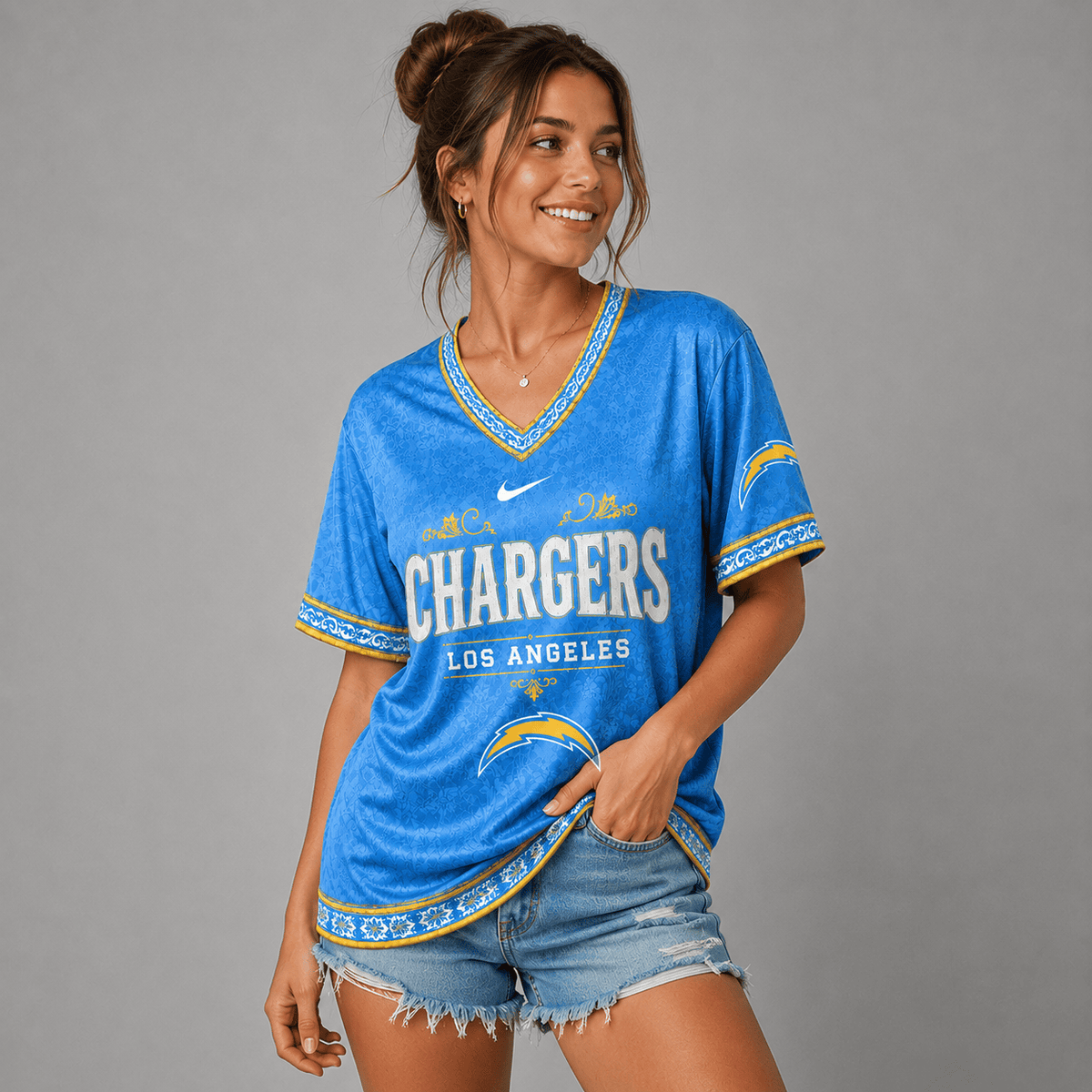 LAC Premium NFL Classic Floral Satin Shirt