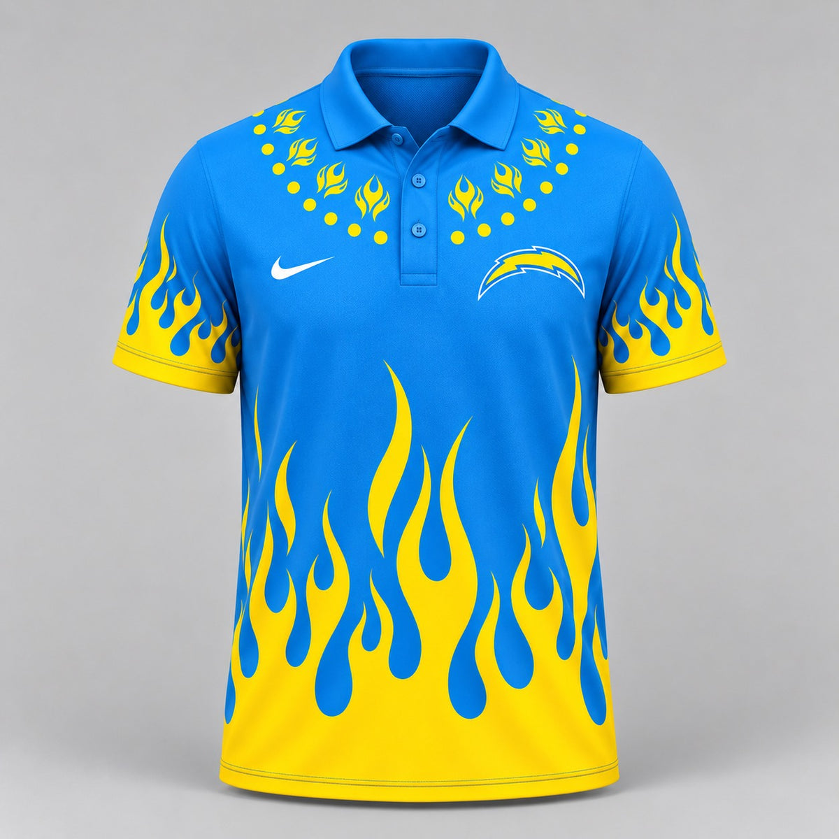 LAC Premium NFL Flame Performance Polo Shirt