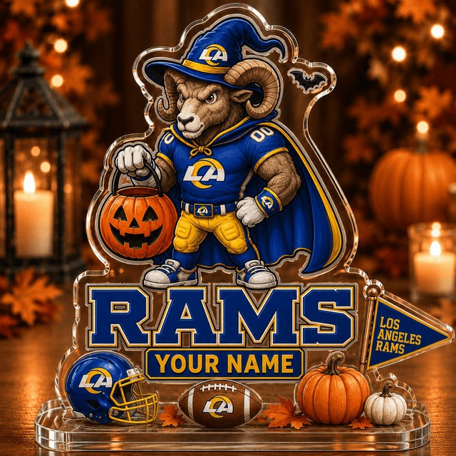 LAR NFL Halloween Acrylic Block Plaque Personalized Gift For Fan
