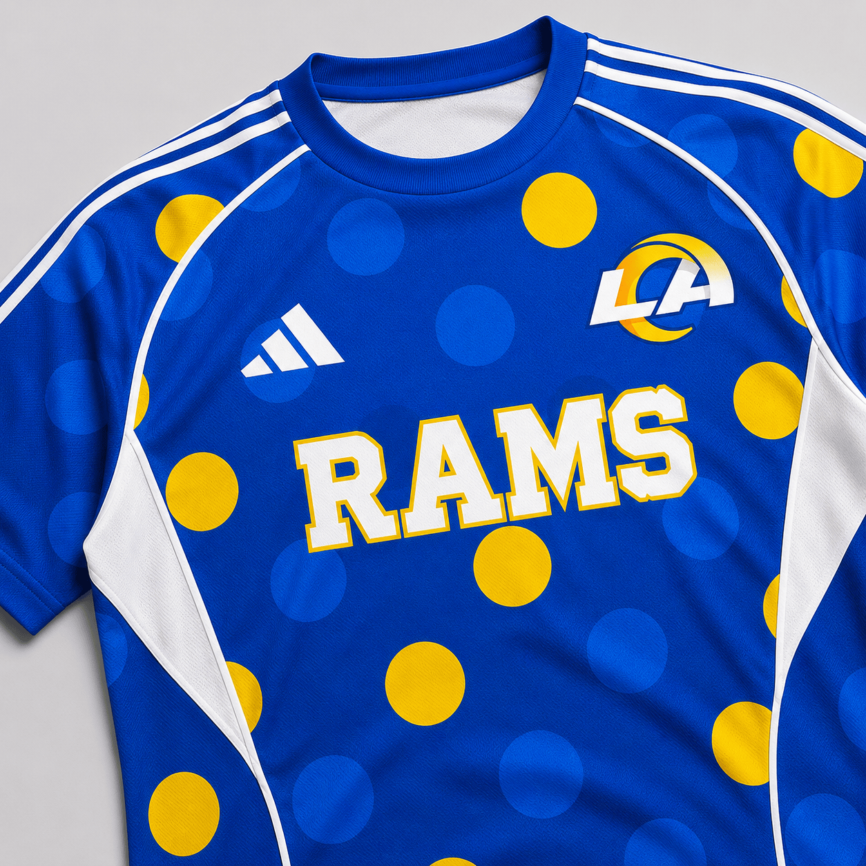 LAR Premium NFL Game Day Polka Dot Sports Jersey Shirt