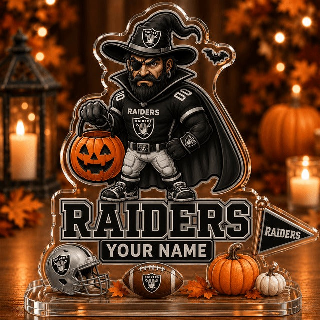 LVR NFL Halloween Acrylic Block Plaque Personalized Gift For Fan