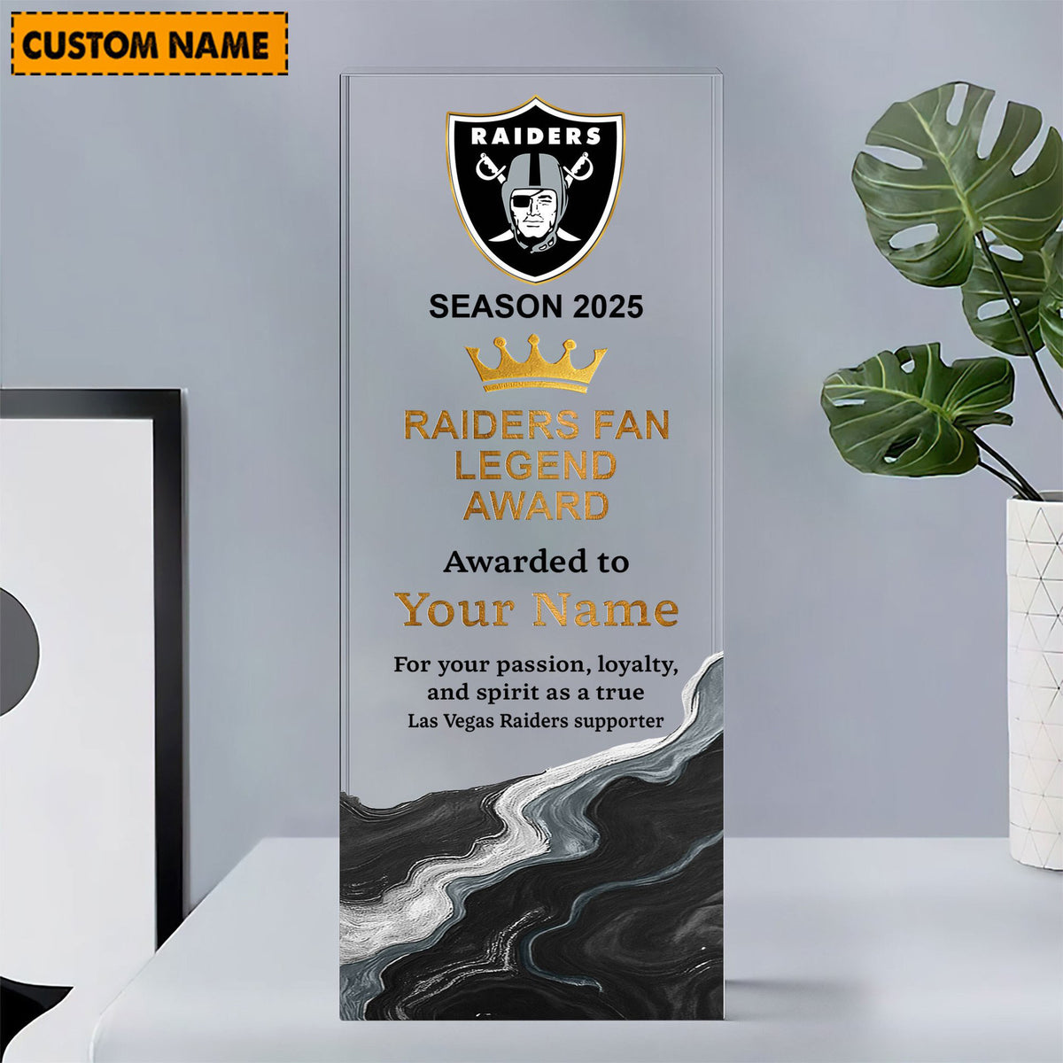 LVR NFL Personalized Acrylic Award Plaque Funny Christmas Gift For Family