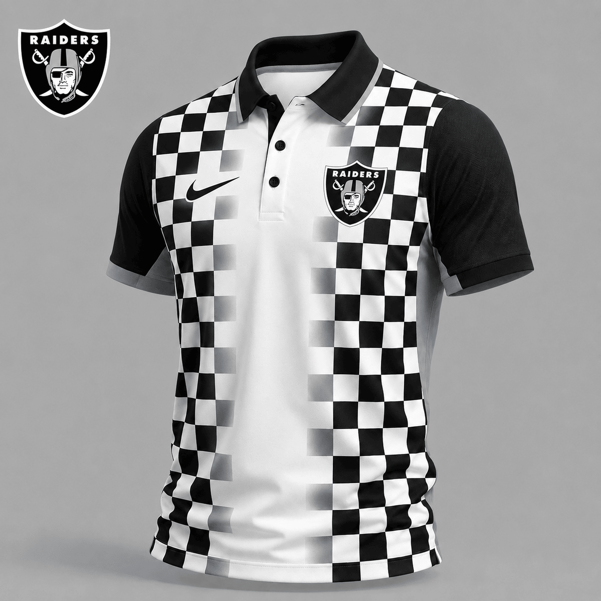 LVR Premium NFL Checkered Fade Polo Shirt