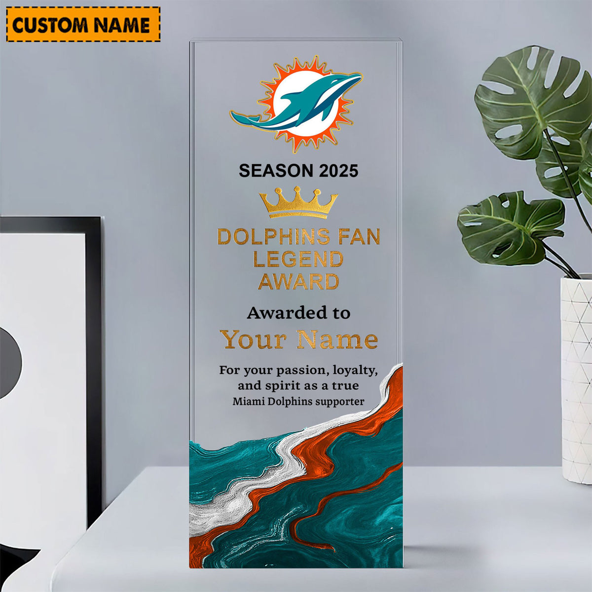 MD NFL Personalized Acrylic Award Plaque Funny Christmas Gift For Family